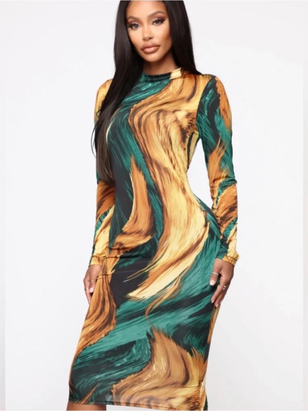 Fashion Nova Fine Arts Midi Dress